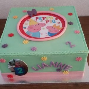 Peppa Pig fototaart | hippetaarten.nl